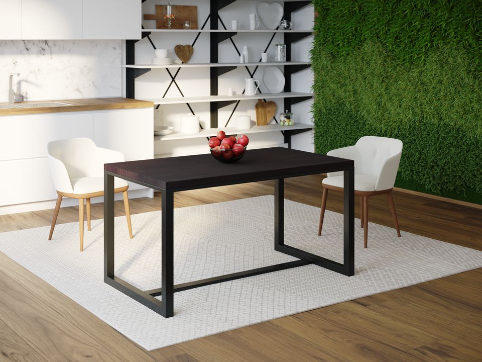 

Обеденный стол Skandi Wood SW104 Довер 150 х 80 х 75 см МДФ+Шпон Дуб Венге