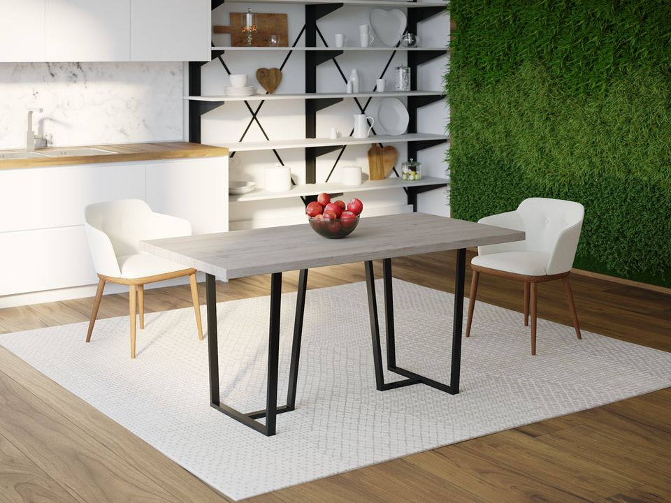 

Обеденный стол Skandi Wood SW094 Колумбус 200 х 80 х 75 см МДФ+Шпон Дуб Серый