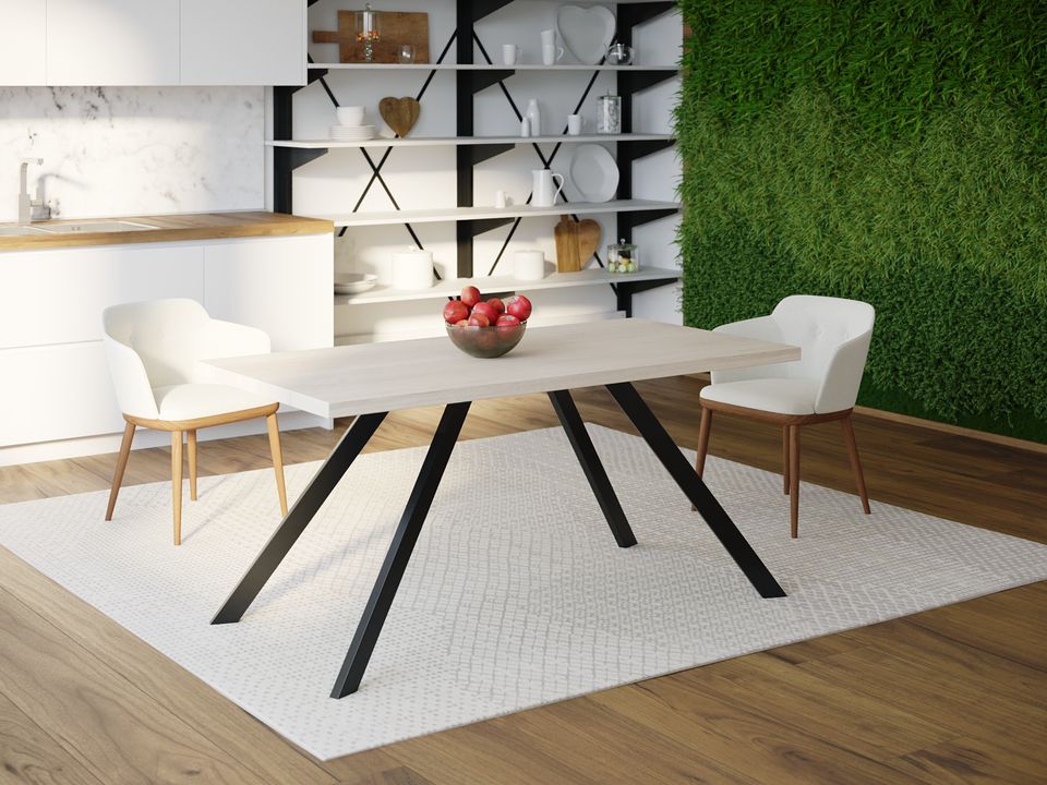 

Обеденный стол Skandi Wood SW091 Колумбия 135 х 80 х 75 см МДФ+Шпон Дуб Белый