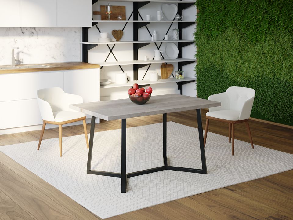 

Обеденный стол Skandi Wood SW064 Луизиана 120 х 80 х 75 см МДФ+Шпон Дуб Серый