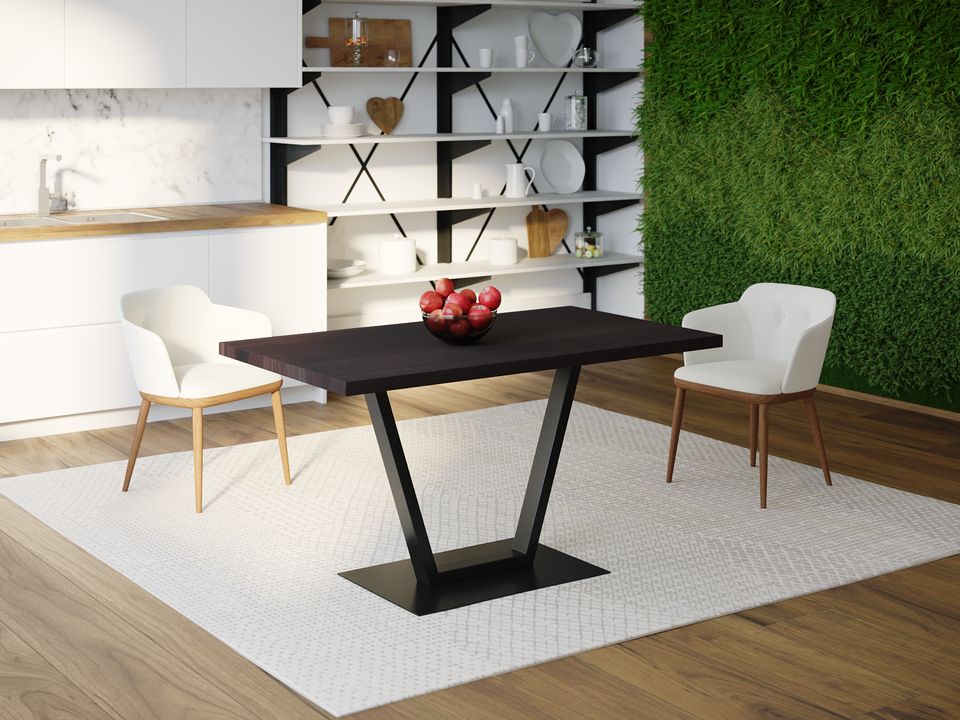 

Обеденный стол Skandi Wood SW057 Мэн 135 х 80 х 75 см МДФ+Шпон Дуб Венге