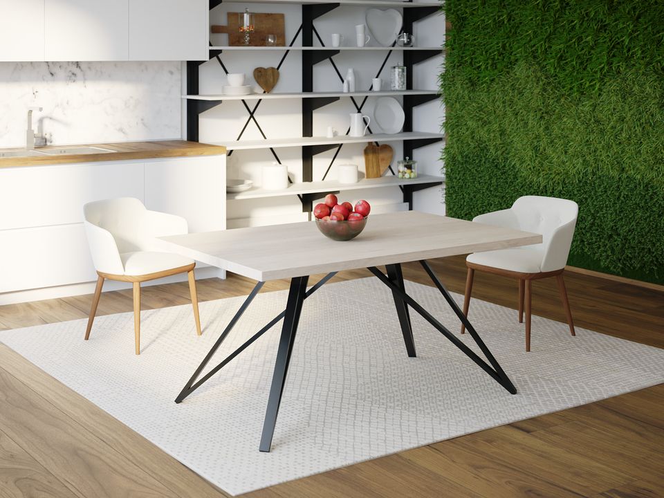 

Обеденный стол Skandi Wood SW065 Орегон 200 х 80 х 75 см МДФ+Шпон Дуб Белый