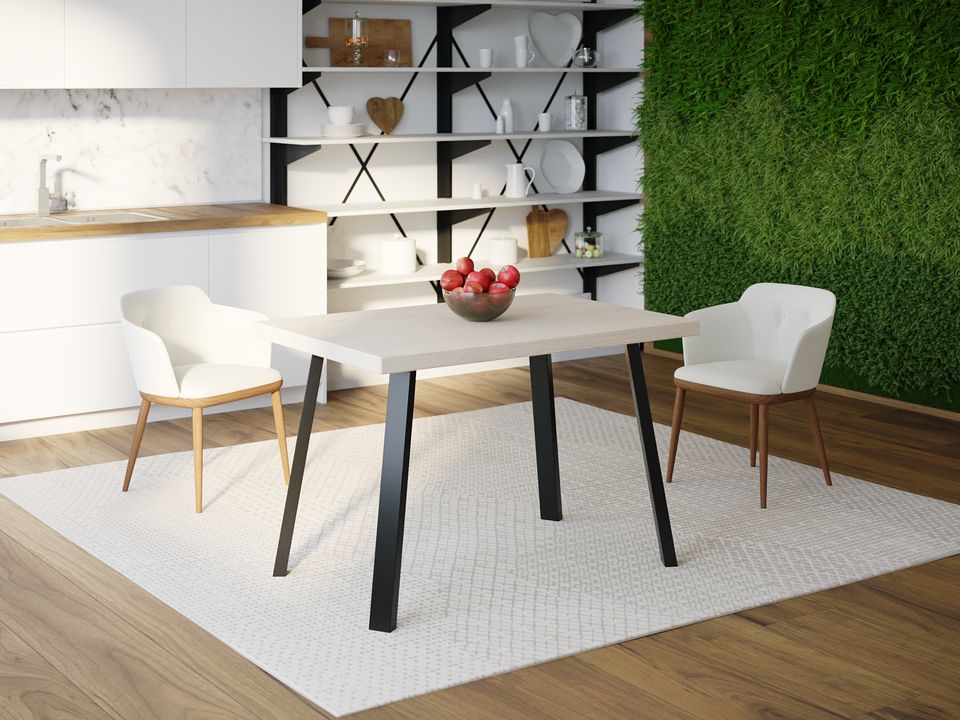 

Обеденный стол Skandi Wood SW074 Линкольн 180 х 80 х 75 см МДФ+Шпон Дуб Белый