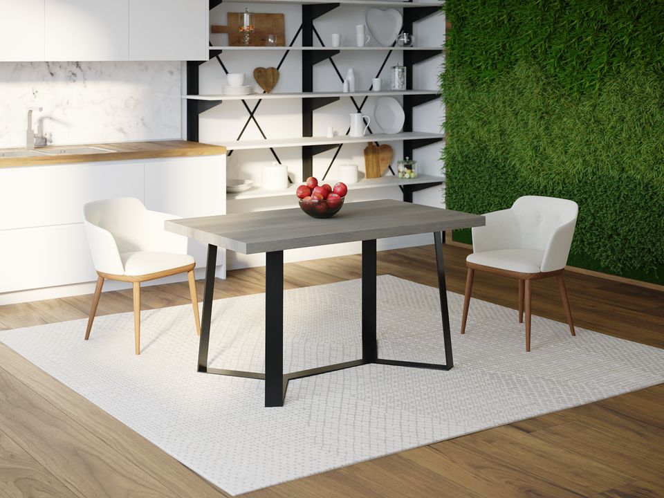 

Обеденный стол Skandi Wood SW046 Джорджия 150 х 80 х 75 см МДФ+Шпон Дуб Темно-Cерый
