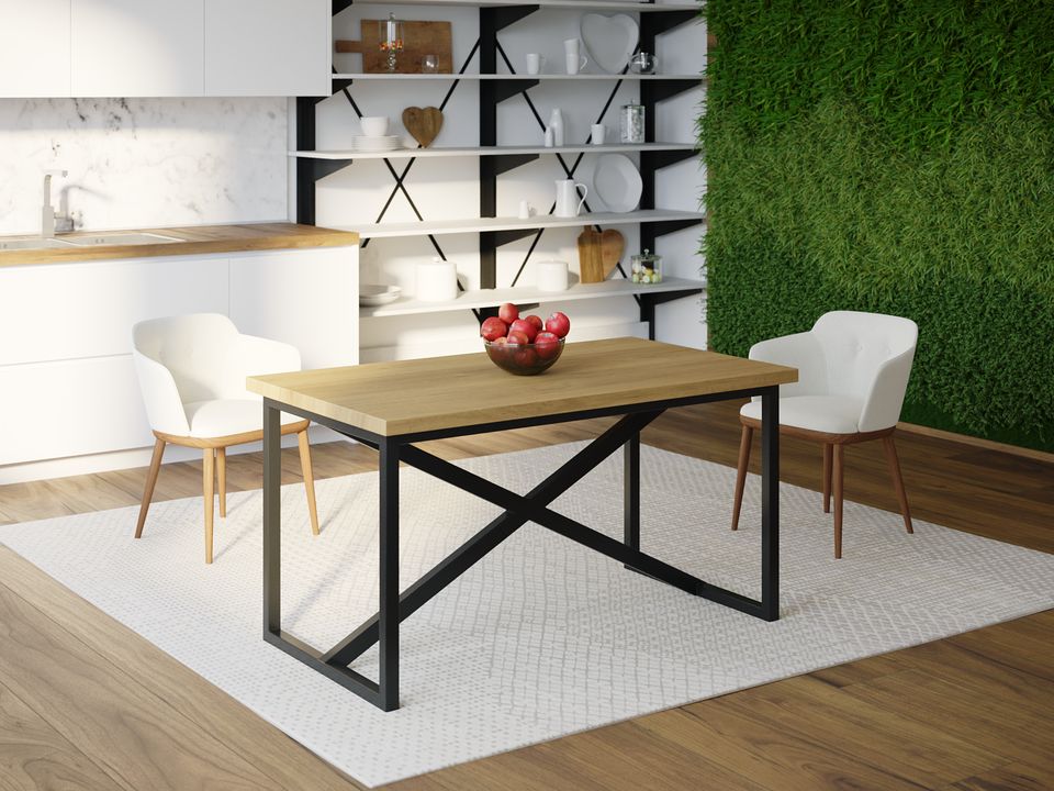 

Обеденный стол Skandi Wood SW082 Оклахома-сити 120 х 80 х 75 см МДФ+Шпон Дуб Натуральный