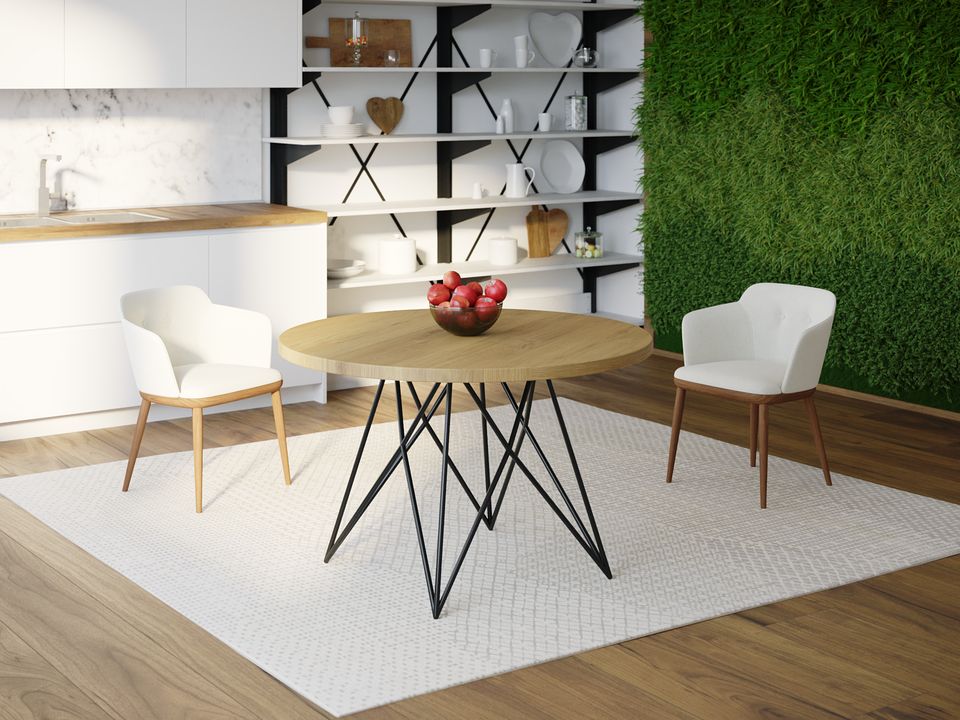 

Обеденный стол Skandi Wood SW089 Теннесси Круглый ⌀ 90 см МДФ+Шпон Дуб Натуральный