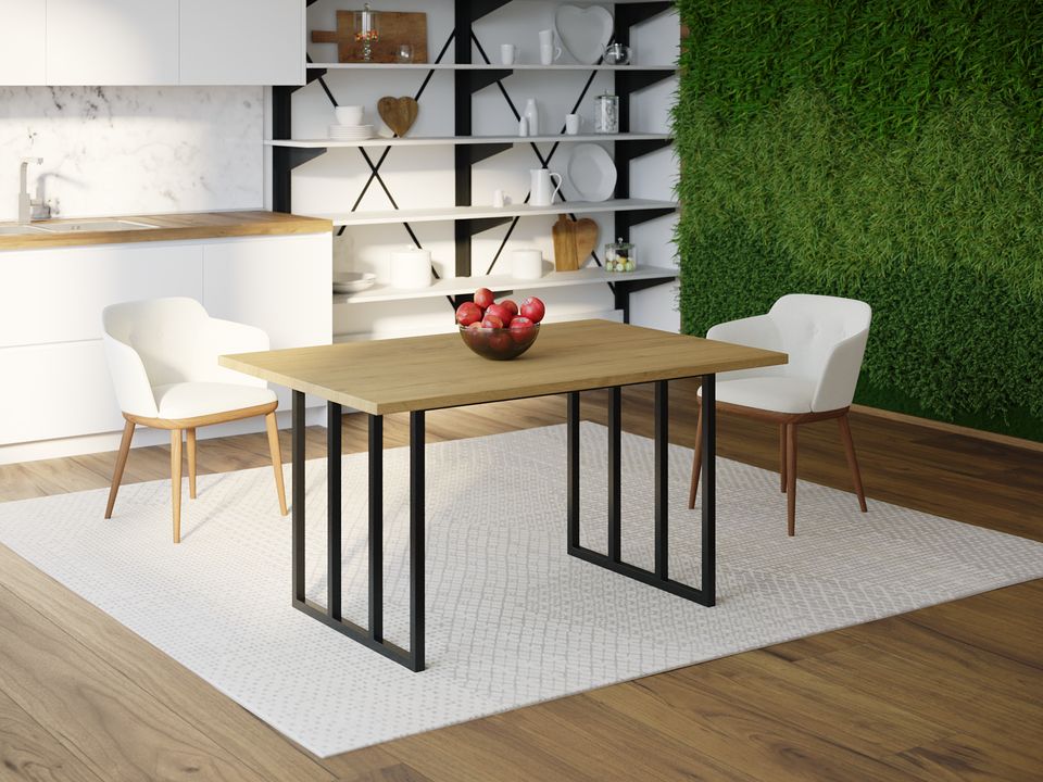 

Обеденный стол Skandi Wood SW101 Атланта 200 х 80 х 75 см МДФ+Шпон Дуб Натуральный