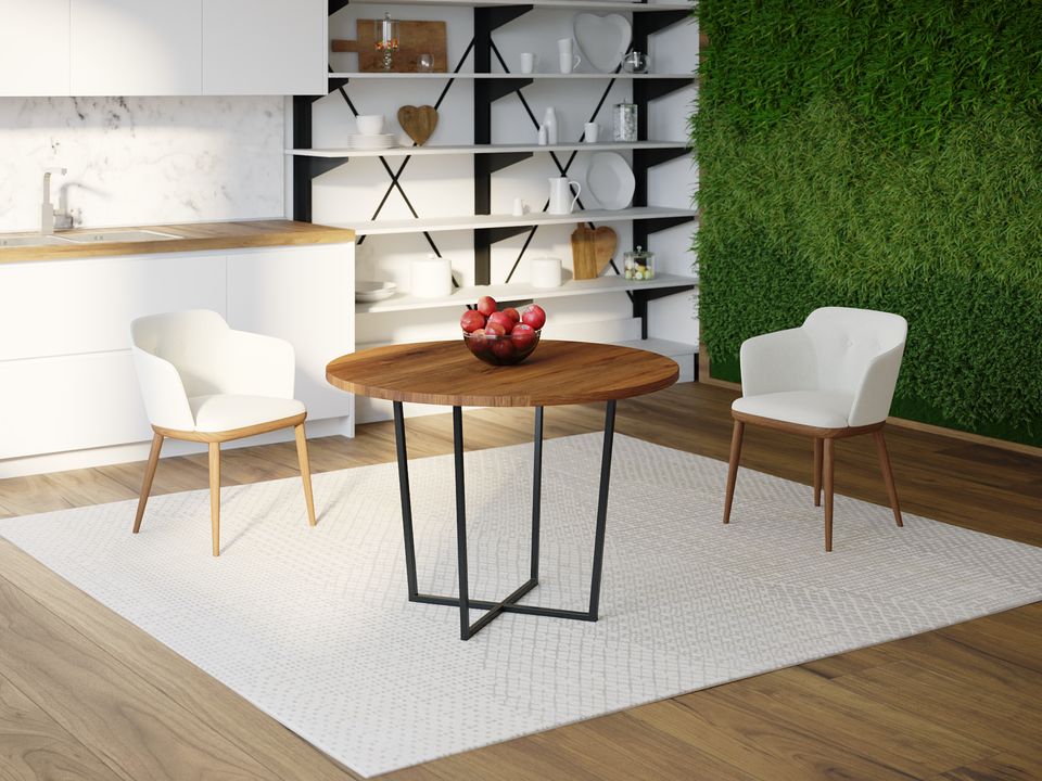 

Обеденный стол Skandi Wood SW085 Дакота Круглый ⌀ 110 см МДФ+Шпон Дуб Коричневый