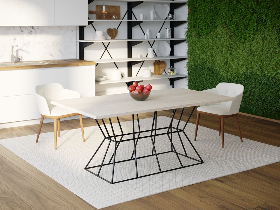 

Обеденный стол Skandi Wood SW077 Олбани 135 х 80 х 75 см МДФ+Шпон Дуб Белый