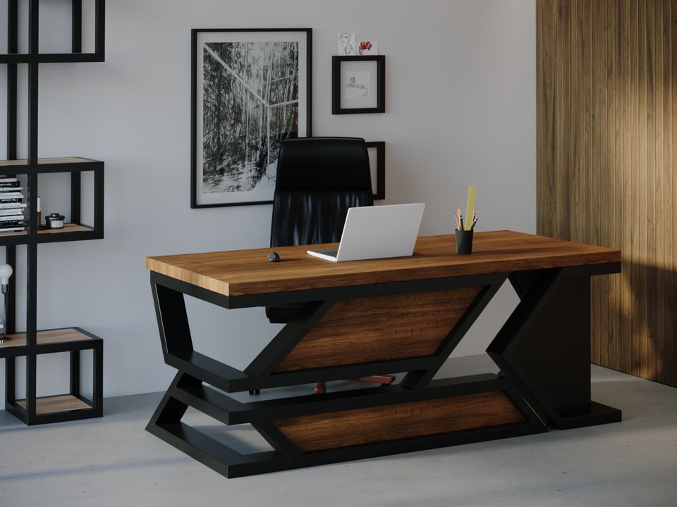 

Компьютерный стол Skandi Wood SW114 Виргиния 200 х 80 х 75 см МДФ+Шпон Дуб Коричневый