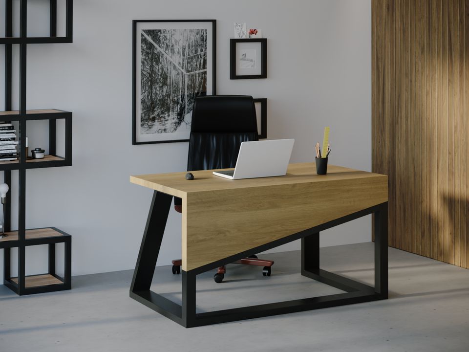 

Компьютерный стол Skandi Wood SW092 Аризона 135 х 80 х 75 см МДФ+Шпон Дуб Натуральный