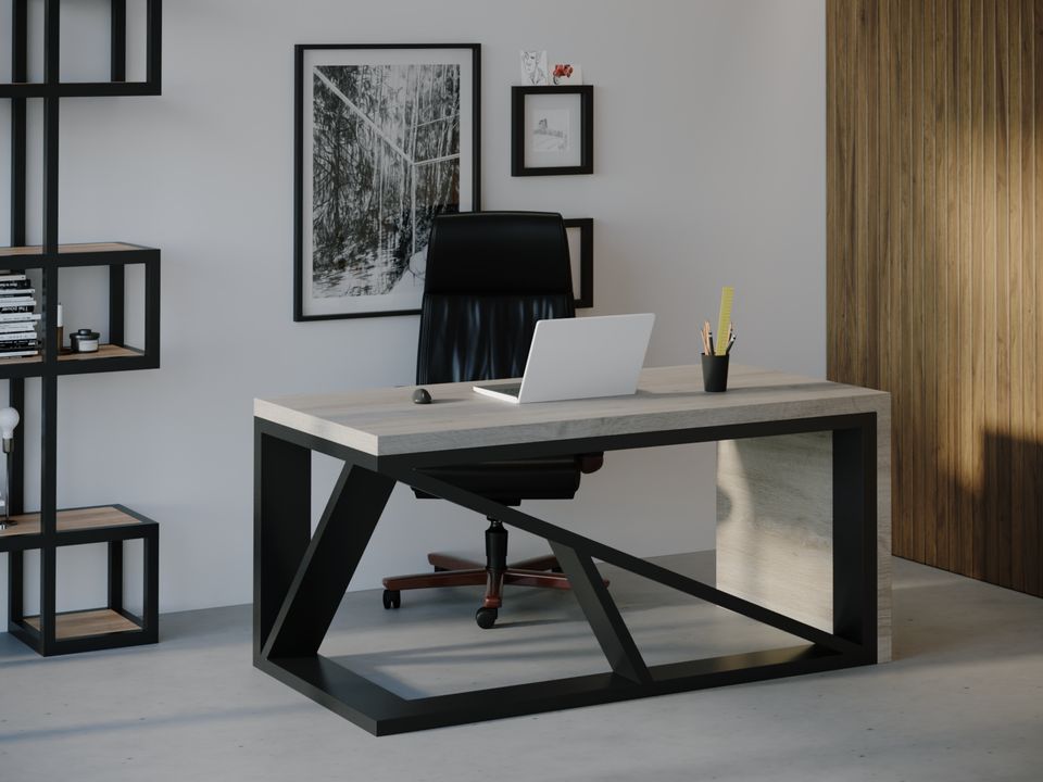 

Компьютерный стол Skandi Wood SW107 Индиана 120 х 80 х 75 см МДФ+Шпон Дуб Серый