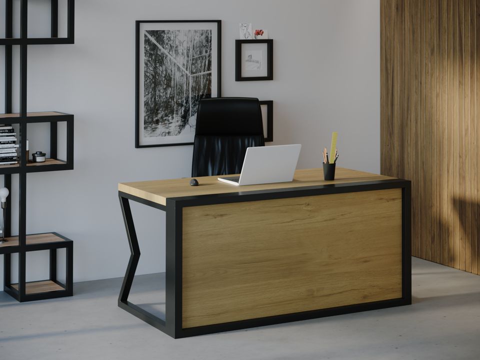 

Компьютерный стол Skandi Wood SW111 Миссури 120 х 80 х 75 см МДФ+Шпон Дуб Натуральный