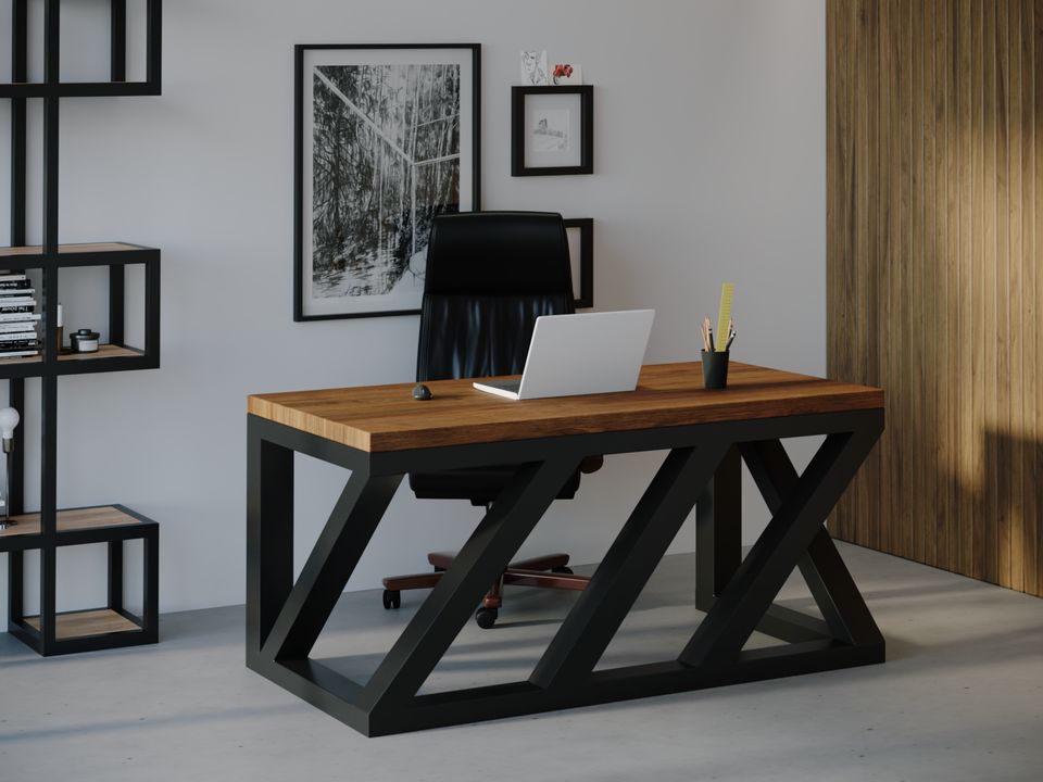 

Компьютерный стол Skandi Wood SW105 Виргиния 200 х 80 х 75 см МДФ+Шпон Дуб Коричневый