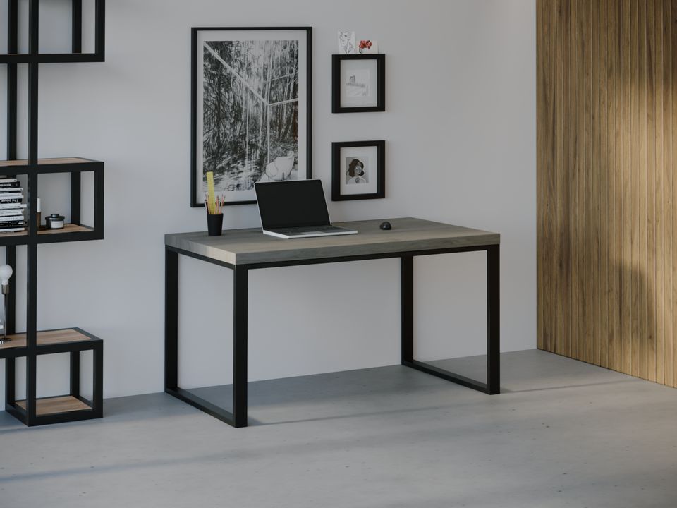 

Компьютерный стол Skandi Wood SW036 Айдахо 150 х 80 х 75 см МДФ+Шпон Дуб Темно-Cерый