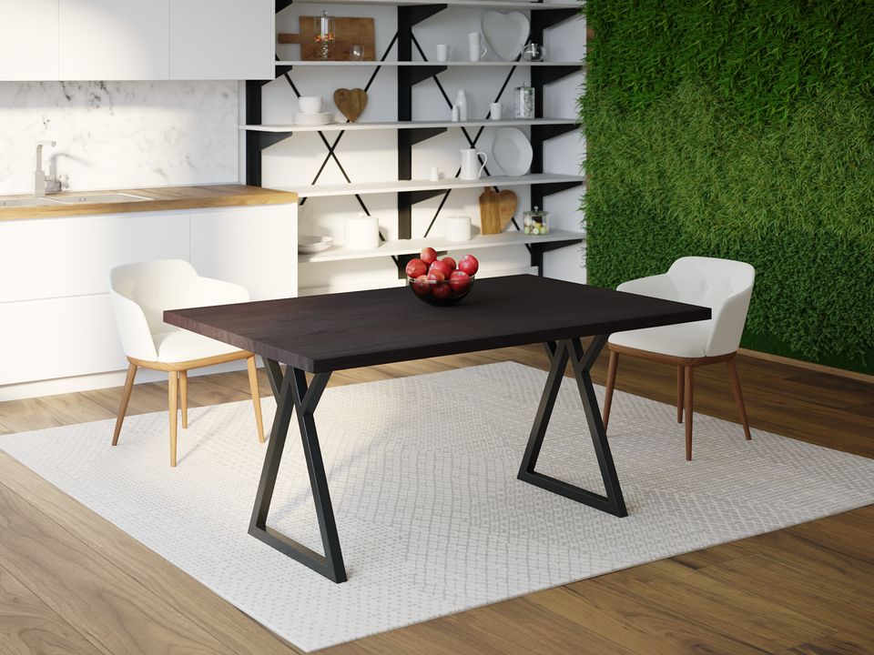 

Обеденный стол Skandi Wood SW097 Бисмарк 200 х 80 х 75 см МДФ+Шпон Дуб Венге