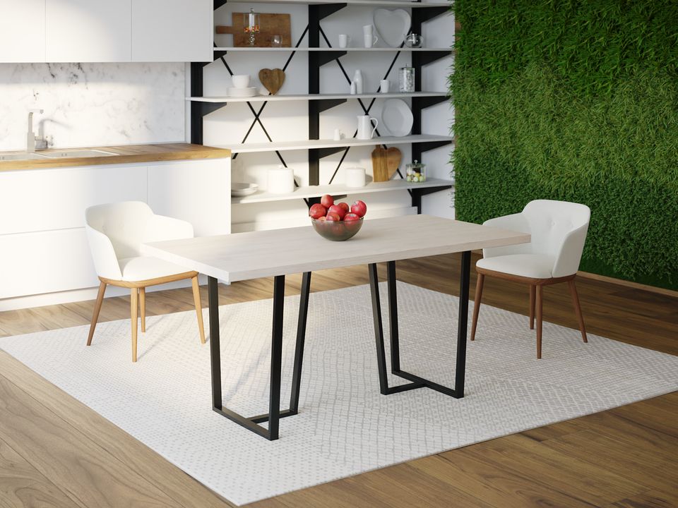 

Обеденный стол Skandi Wood SW094 Колумбус 180 х 80 х 75 см МДФ+Шпон Дуб Белый