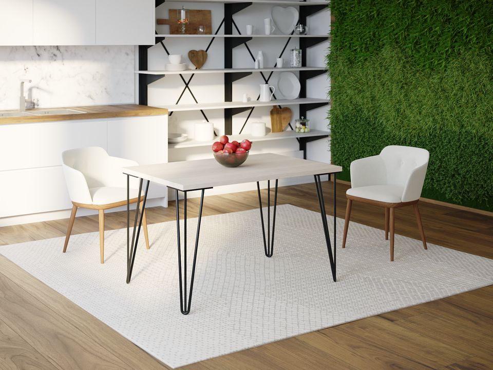 

Обеденный стол Skandi Wood SW051 Кентукки 135 х 80 х 75 см МДФ+Шпон Дуб Белый