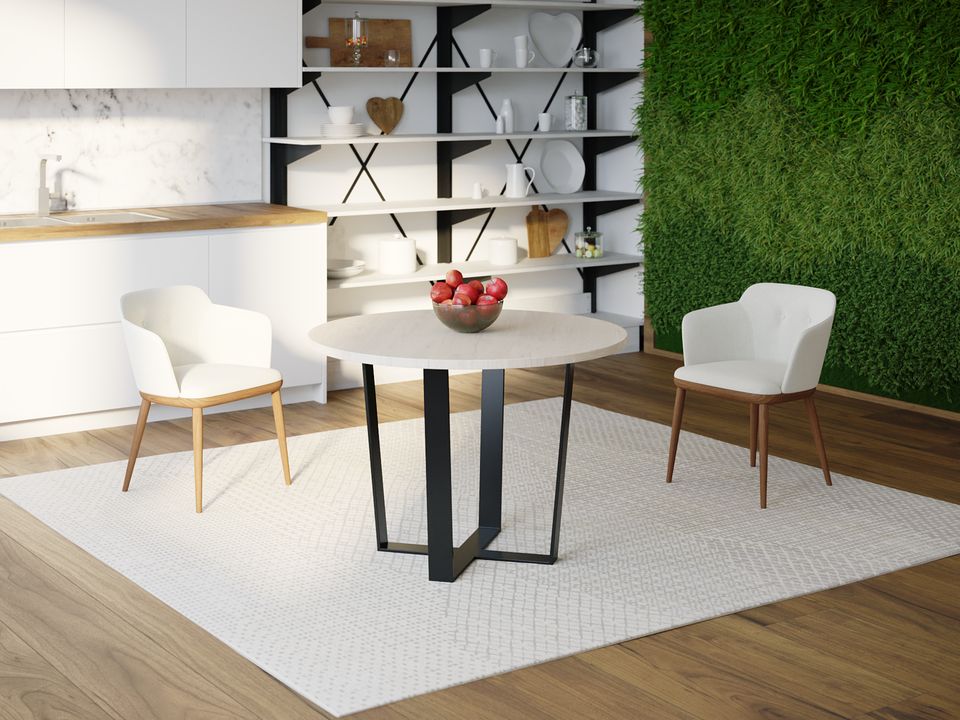 

Обеденный стол Skandi Wood SW080 Огайо Круглый ⌀ 110 см МДФ+Шпон Дуб Белый