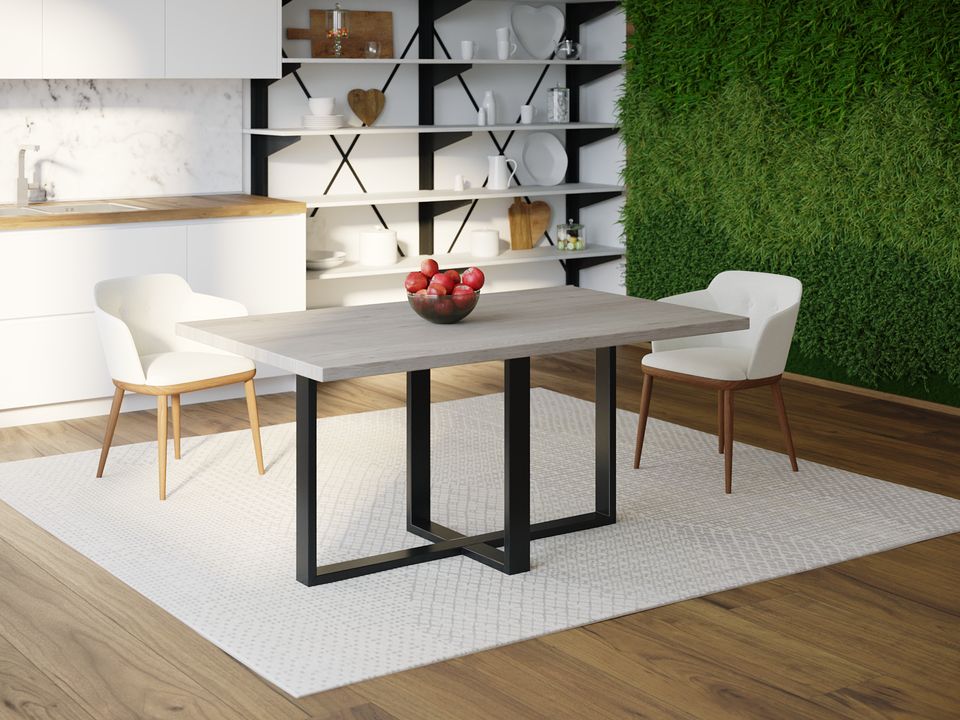 

Обеденный стол Skandi Wood SW099 Роли 150 х 80 х 75 см МДФ+Шпон Дуб Серый