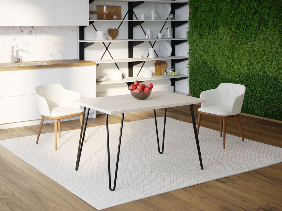 

Обеденный стол Skandi Wood SW090 Санта-Фе 120 х 80 х 75 см МДФ+Шпон Дуб Белый