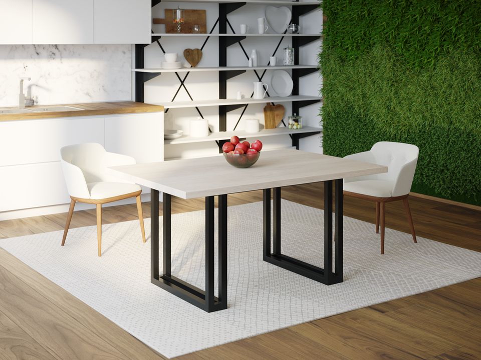 

Обеденный стол Skandi Wood SW075 Хелена 150 х 80 х 75 см МДФ+Шпон Дуб Белый