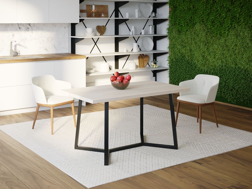 

Обеденный стол Skandi Wood SW064 Луизиана 180 х 80 х 75 см МДФ+Шпон Дуб Белый