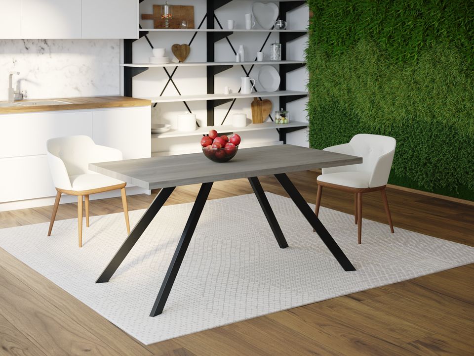 

Обеденный стол Skandi Wood SW091 Колумбия 120 х 80 х 75 см МДФ+Шпон Дуб Темно-Cерый