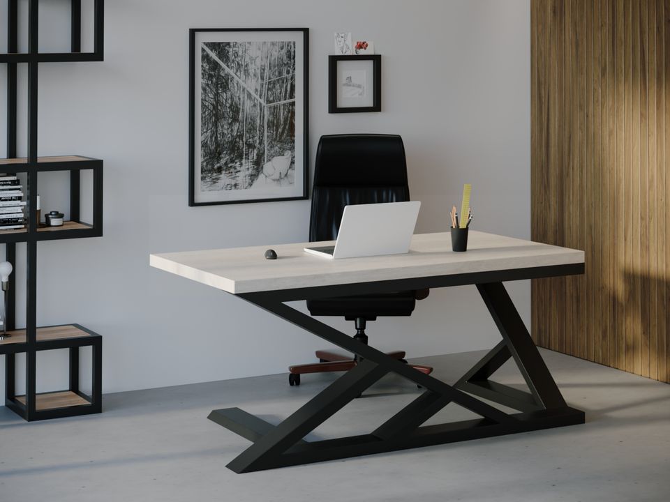 

Компьютерный стол Skandi Wood SW117 Техас 180 х 80 х 75 см МДФ+Шпон Дуб Белый