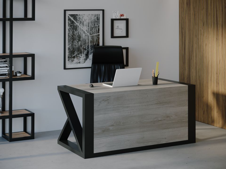 

Компьютерный стол Skandi Wood SW115 Оклахома 120 х 80 х 75 см МДФ+Шпон Дуб Серый