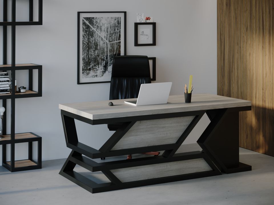 

Компьютерный стол Skandi Wood SW114 Виргиния 135 х 80 х 75 см МДФ+Шпон Дуб Серый