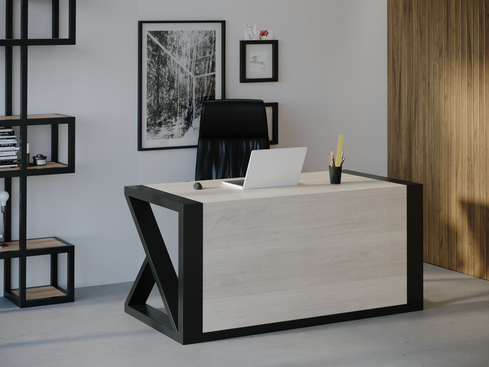 

Компьютерный стол Skandi Wood SW115 Оклахома 135 х 80 х 75 см МДФ+Шпон Дуб Белый