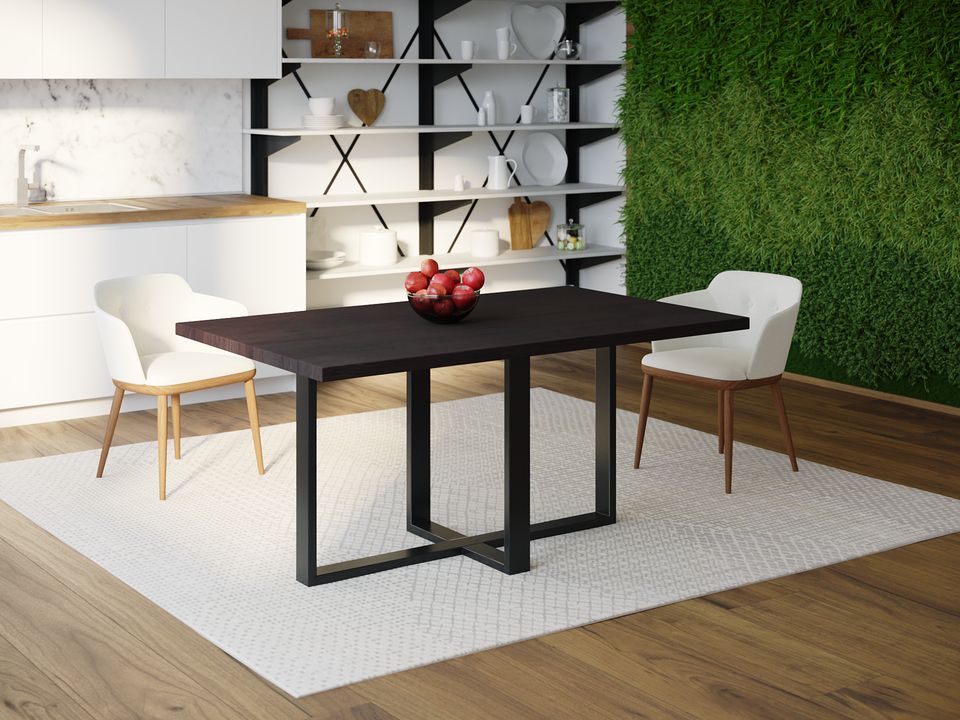 

Обеденный стол Skandi Wood SW099 Роли 150 х 80 х 75 см МДФ+Шпон Дуб Венге