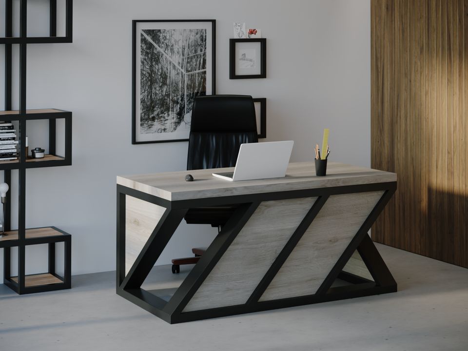 

Компьютерный стол Skandi Wood SW072 Алабама 150 х 80 х 75 см МДФ+Шпон Дуб Серый