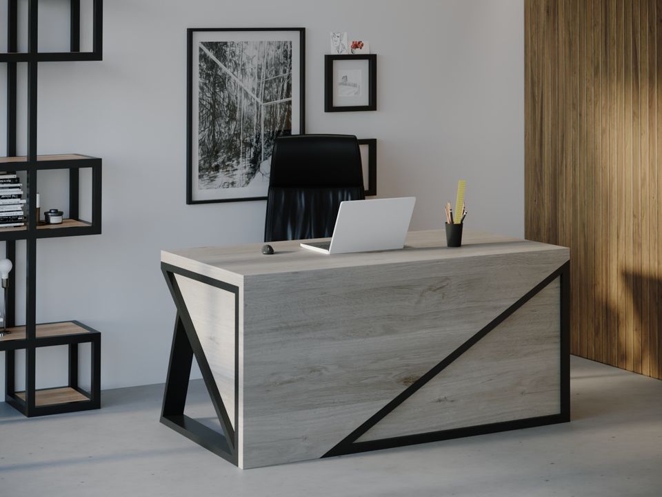 

Компьютерный стол Skandi Wood SW108 Канзас 180 х 80 х 75 см МДФ+Шпон Дуб Серый