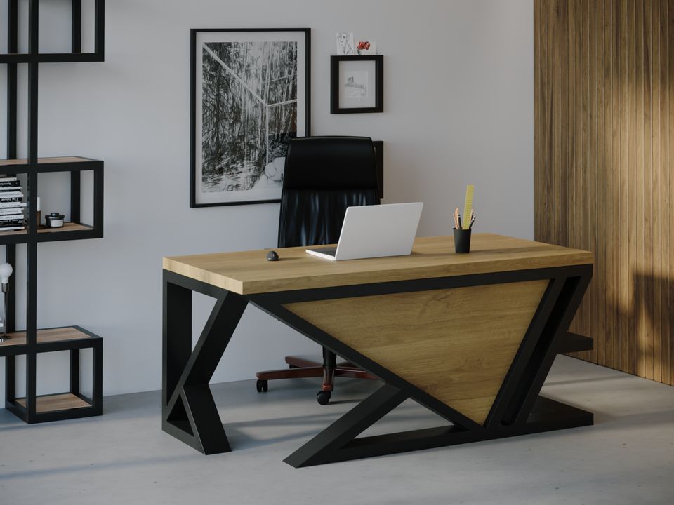 

Компьютерный стол Skandi Wood SW118 Юта 150 х 80 х 75 см МДФ+Шпон Дуб Натуральный