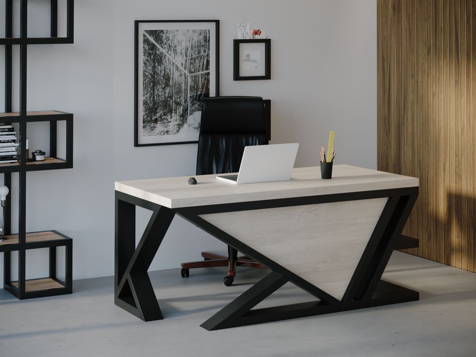 

Компьютерный стол Skandi Wood SW118 Юта 120 х 80 х 75 см МДФ+Шпон Дуб Белый