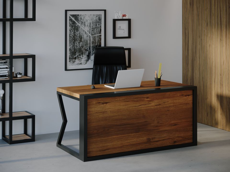 

Компьютерный стол Skandi Wood SW111 Миссури 200 х 80 х 75 см МДФ+Шпон Дуб Коричневый