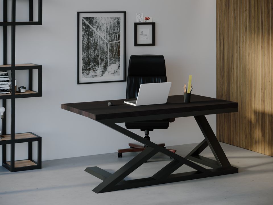 

Компьютерный стол Skandi Wood SW117 Техас 200 х 80 х 75 см МДФ+Шпон Дуб Венге