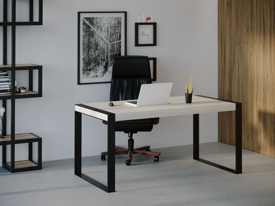 

Компьютерный стол Skandi Wood SW056 Мичиган 140 х 80 х 75 см МДФ+Шпон Дуб Белый