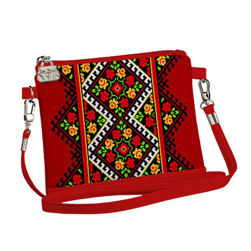 

Сумка для девочки Little fairy Presentville Красный орнамент цветы 18x14 см