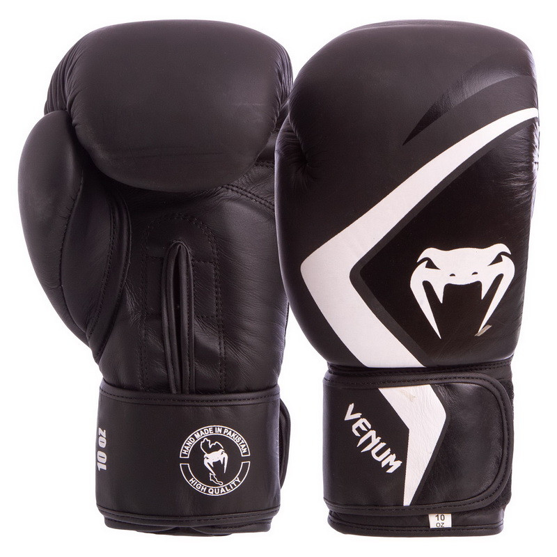 

Перчатки для бокса и единоборств VENUM CONTENDER 2.0 Champ кожаные 8202 Black-White 14 унций