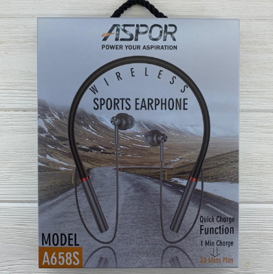 

Bluetooth наушники Aspor A658S Черные