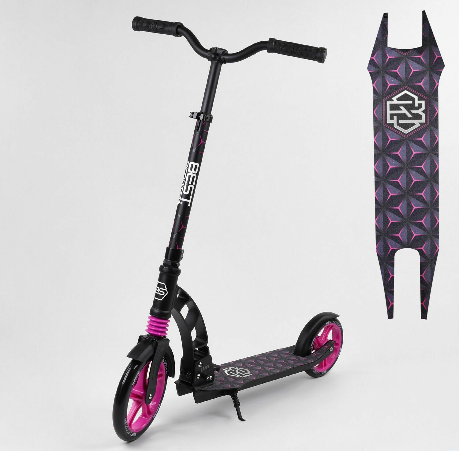 

Двухколесный самокат Best Scooter 69636 Складной амортизационный блок Розовый