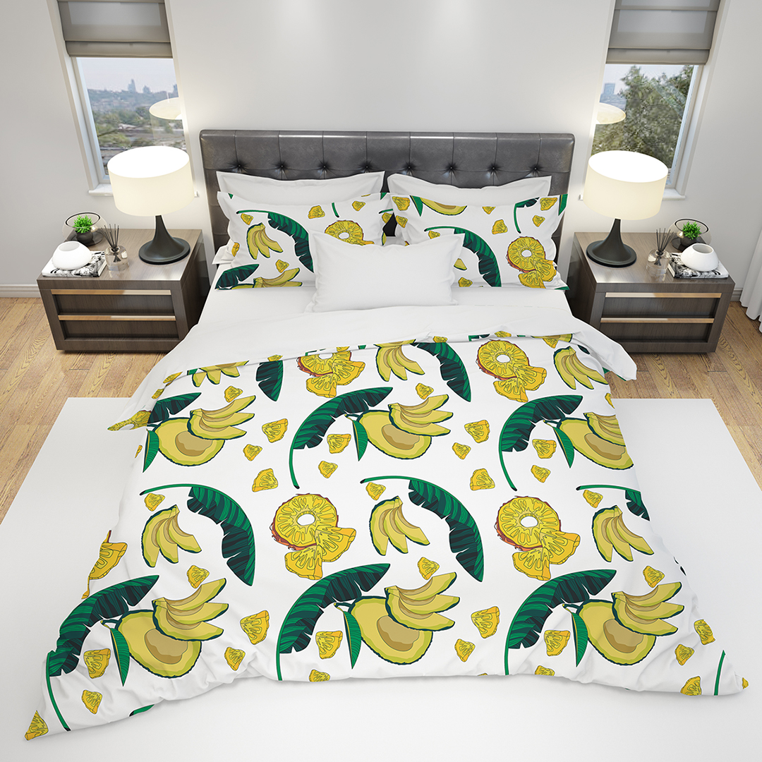 

Комплект постельного белья Авокадо Семеновский колорит Белый 210х215 см КПБС-0110-2