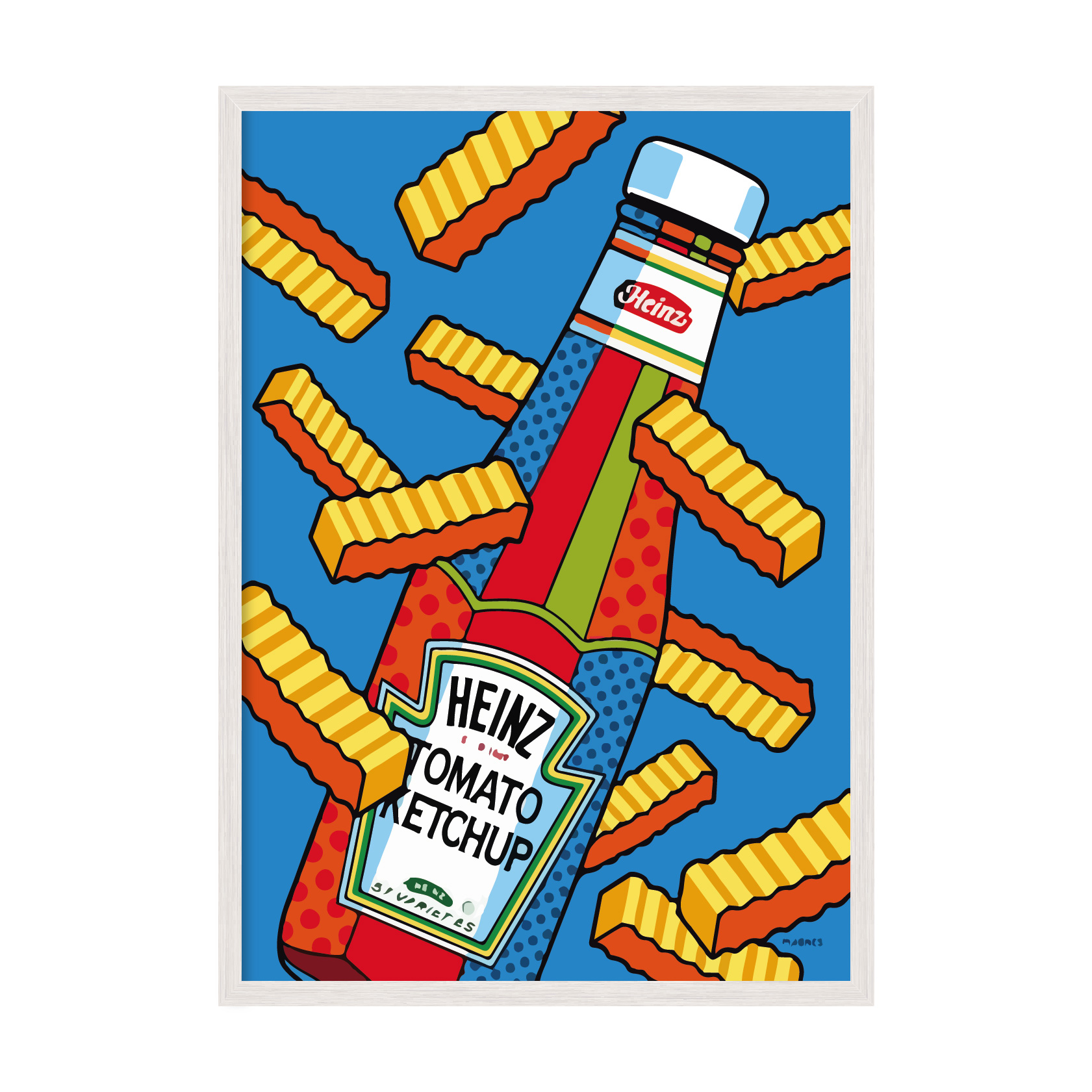 

Постер в рамке MY POSTER с антибликовым стеклом 420x594 мм White "HEINZ"
