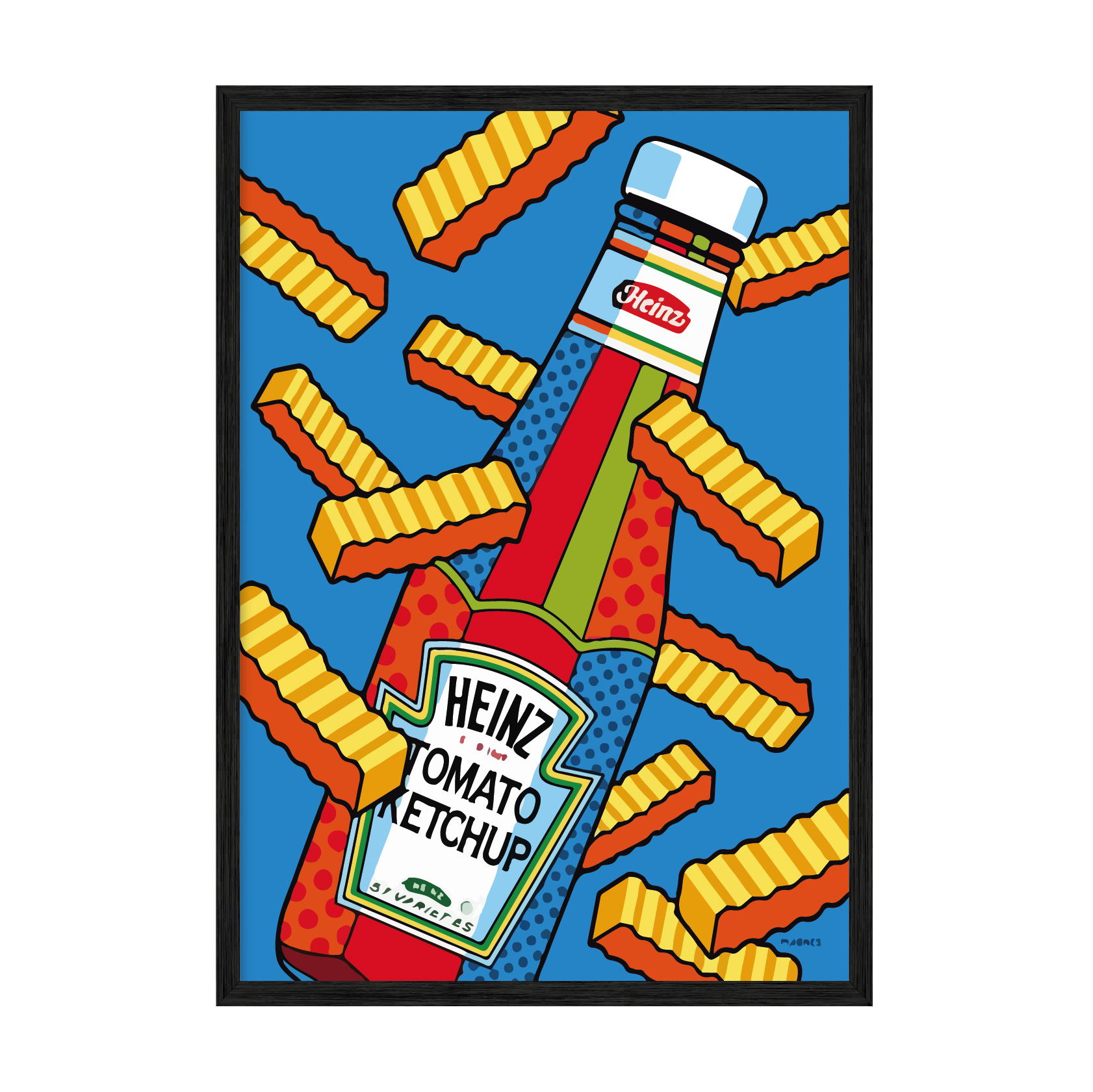 

Постер в рамке MY POSTER с антибликовым стеклом 420x594 мм Black "HEINZ"