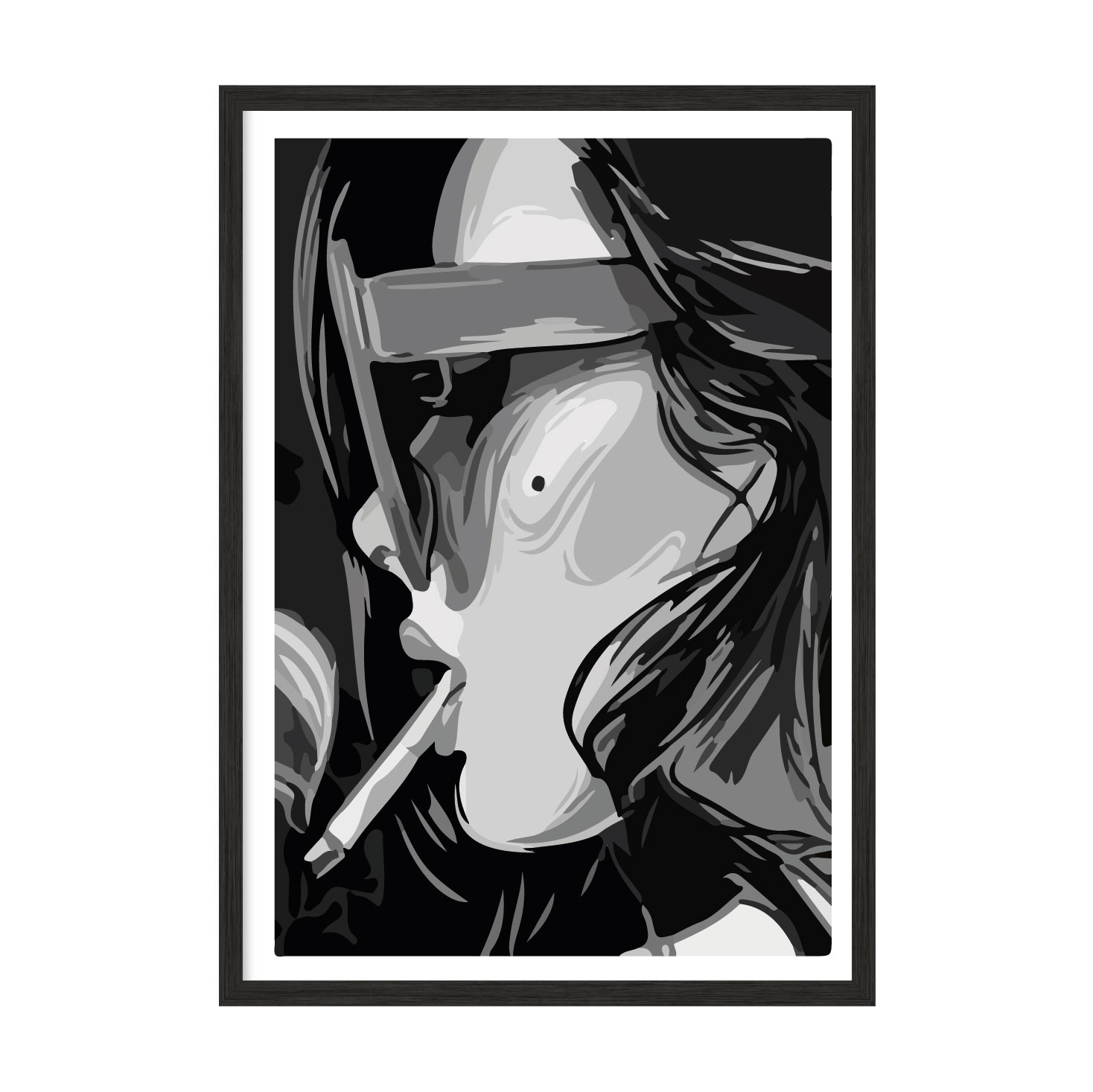 

Постер в рамке MY POSTER 420x594 мм Black "Smoking girl"