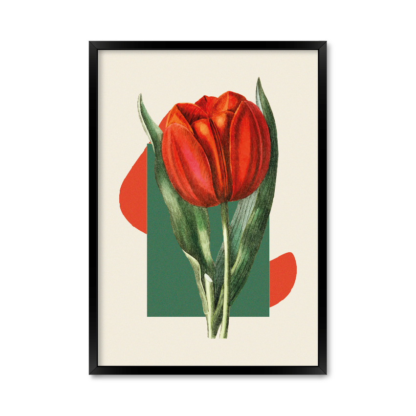 

Постер "Art tulip" с антибликовым стеклом 29.7 x 42 см в чёрной рамке