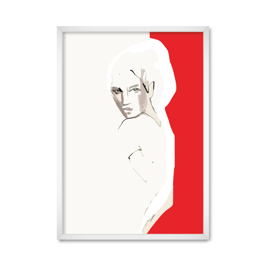 

Постер "Red girl" без стекла 59.6 x 84 см в белой рамке